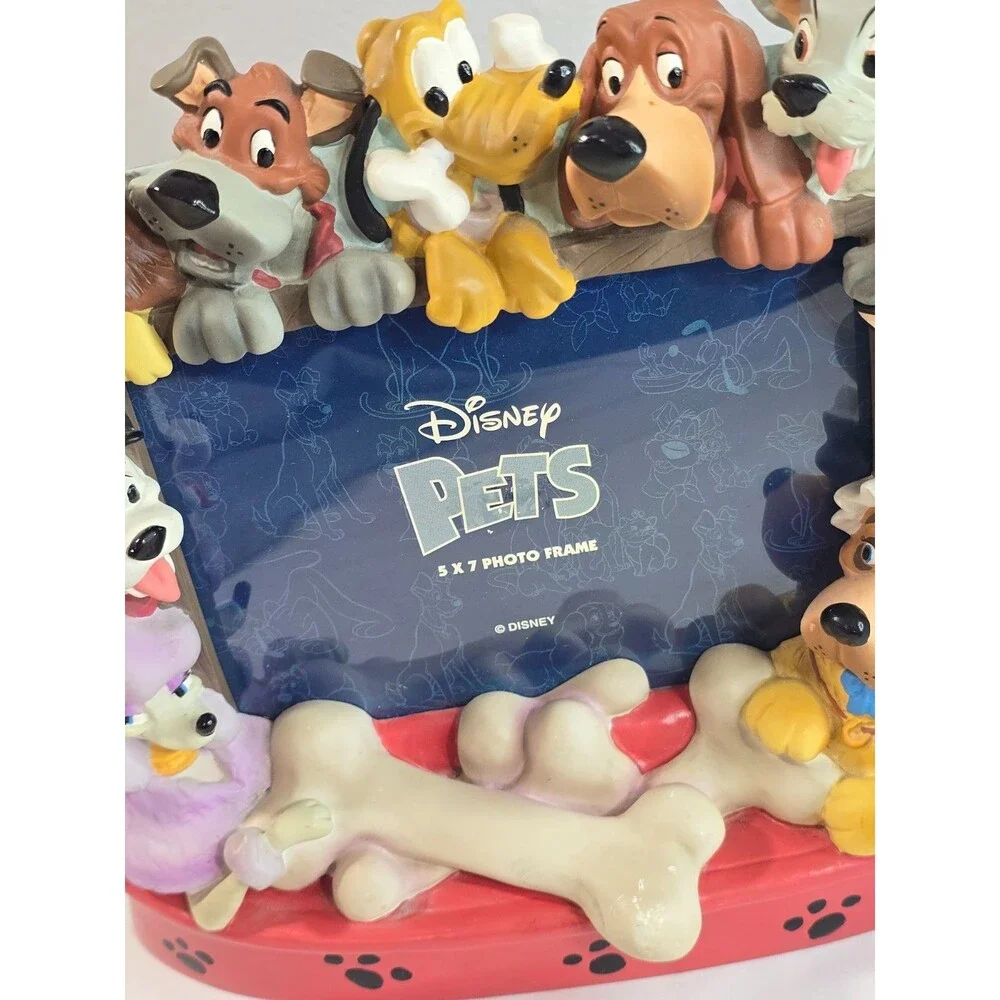 Disney Pets Dogs Photo Picture Frame 3D Lady Tramp Pongo Dalmatians Pluto 5 x 7